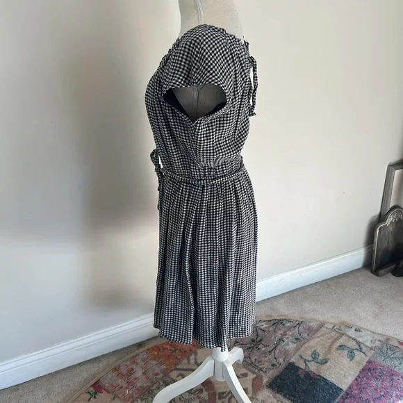 Lauren Conrad Gingham Blue and White Dress, Lined Size Medium - Picture 3 of 5